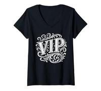 Femme Design élégant pour invités VIP T-Shirt avec Col en V