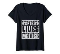 Femme Design fantôme After Lives Matter T-Shirt avec Col en V