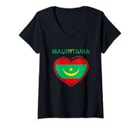 Femme Design Mauritanie T-Shirt avec Col en V