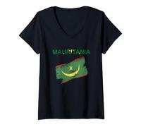 Femme Design Mauritanie T-Shirt avec Col en V