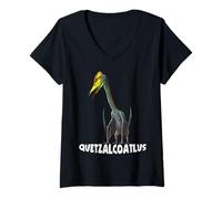 Femme Design préhistorique Quetzalcoatlus T-Shirt avec Col en V