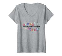 Femme Design rétro West Coast Swing Follow The Flow Groovy Dance T-Shirt avec Col en V