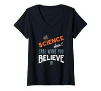 Femme Design Scientifique Sarcastique, Science vérité T-Shirt avec Col en V