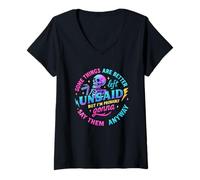 Femme Design « Some Things Better Left Unsaid » T-Shirt avec Col en V