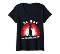 Femme Design Sorcellerie Be Gay Do T-Shirt avec Col en V