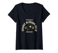 Femme Design vieilli The Village of Orange Blossom Hills T-Shirt avec Col en V