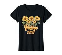 Femme Design Vintage 1955 avec Cinq Beaux tournesols T-Shirt