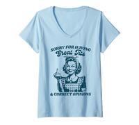 Femme Désolé d'avoir de Bons Seins et des Opinions correctes sur Les Tenues T-Shirt avec Col en V