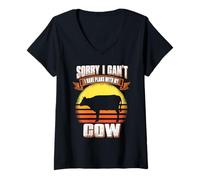 Femme Désolé, Je ne Peux Pas Avoir de projets avec Mon Amant de T-Shirt avec Col en V