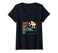 Femme Désolé, Je ne Peux Pas dire Adieu à des Joueurs de Volley-Ball Amusants à Libero T-Shirt avec Col en V