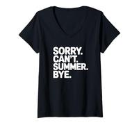 Femme Désolé, Je ne Peux Pas Vous dire au Revoir T-Shirt avec Col en V