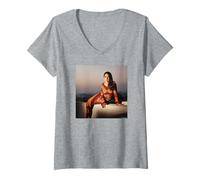 Femme Desperado Acteur Salma Hayek Frida Kahlo par Michael Grecco T-Shirt avec Col en V