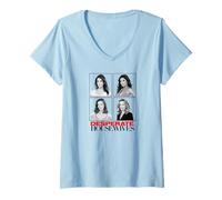 Femme Desperate Housewives Cast Photo Grid Retro TV Show T-Shirt avec Col en V