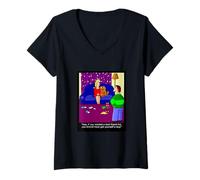 Femme Dessin animé à Panneau Unique : si Vous Voulez Un Meilleur ami, Obtenez Un Chien T-Shirt avec Col en V