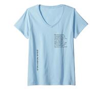 Femme Deutéronome 31:6, JNF, Be Strong and Courageous, Christian T-Shirt avec Col en V