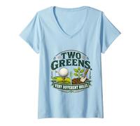 Femme Deux Greens Règles très différentes Golf et Jardinage T-Shirt avec Col en V