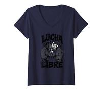 Femme Deux Lutteurs De Lucha Libre - Lutte Libre T-Shirt avec Col en V
