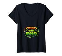 Femme Développement des Actifs, Discipline, état d'esprit, Conception de Croissance T-Shirt avec Col en V