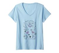 Femme Devenez Le Changement - Design Papillon féministe T-Shirt avec Col en V