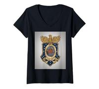 Femme Dgse : Service de renseignement extérieur français T-Shirt avec Col en V