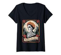 Femme Dia de Los Muertos Catrina pour Protecteurs de Parc National T-Shirt avec Col en V