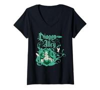 Femme Diagon Alley Harry Potter Nouveau Design 2025 T-Shirt avec Col en V