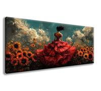 Femme Diamond Painting Adulte, Tournesol Broderie Diamant Painting Kit Complet, DIY 5D Peinture Diamant Diamond Strass Point de Croix Cristal Artisanat Kit pour Decoration Maison 60x120 cm -zzg2508G8