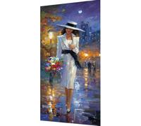 Femme Diamond Painting Rue Diamond Painting Adulte, Peinture Diamant Enfant 5D Cristal Strass Point de Croix Broderie Diamant Kit, Loisirs Créatifs Adultes, Tableau Decoration Murale 40x80cm a0-21g