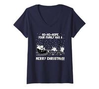 Femme Diary of a Wimpy Kid Ho-Ho-Hope Merry Christmas T-Shirt avec Col en V