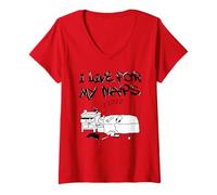 Femme Diary of a Wimpy Kid I Live for My Naps Funny T-Shirt avec Col en V