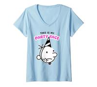 Femme Diary of a Wimpy Kid Party Face T-Shirt avec Col en V