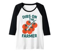 Femme Dibs on The Farmer Tomato Farm Garden Lovers Manche Raglan