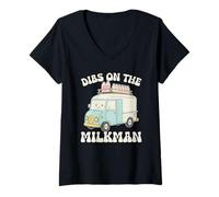 Femme Dibs on The Milkman T-Shirt avec Col en V