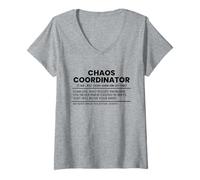 Femme Dictionnaire du coordinateur du Chaos T-Shirt avec Col en V