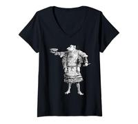 Femme Dictionnaire Ganga-Gramma Demon Infernal Cut Out T-Shirt avec Col en V