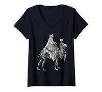 Femme Dictionnaire Infernal de Gomory Demon T-Shirt avec Col en V