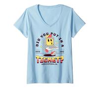 Femme Did You Put in A Ticket Support Informatique Humour de Travail Drôle IT T-Shirt avec Col en V