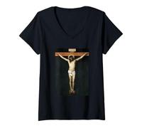 Femme Diego Velázquez Jésus Christ T-Shirt avec Col en V