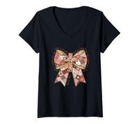 Femme Dieu est en Elle, Elle ne tombera Pas T-Shirt avec Col en V