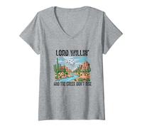 Femme Dieu Le Veut et Le ruisseau ne se lève Pas T-Shirt avec Col en V