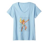 Femme Dieu Puissant avec la Foudre - Zeus T-Shirt avec Col en V