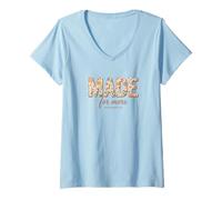 Femme Dieu t'a créé pour Plus, Services du Dimanche, Groupe d'étude biblique T-Shirt avec Col en V
