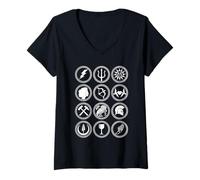 Femme Dieux et déesses grecs Antiques T-Shirt avec Col en V