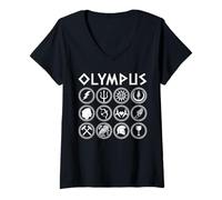 Femme Dieux et déesses grecs mythologie Grecque T-Shirt avec Col en V