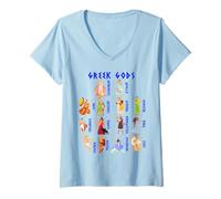 Femme Dieux grecs de la Grèce mythologie été T-Shirt avec Col en V