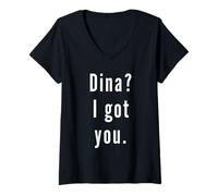 Femme Dina? Je t’AI EU. T-Shirt avec Col en V