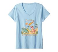Femme Dinosaure drôle The Vibe is in Shambles T-Shirt avec Col en V