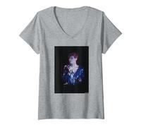 Femme Dionne Warwick Walk on par Singer par Michael Grecco T-Shirt avec Col en V