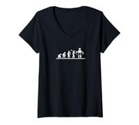 Femme Dionysos Evolution Déesse des Dieux grecs Anciens - Medusa Grec T-Shirt avec Col en V