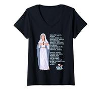 Femme Dios Te Salve, Maria T-Shirt avec Col en V